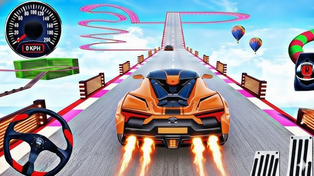 GT Car Racing 3D 2025 | Mega Ramp Challenge | Extreme Speed Stunts
