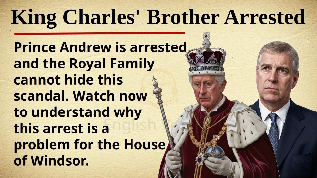 King Charles' Brother Arrested! 👑🚨 Learn English Through Story Level 2 || Graded Reader 🎧