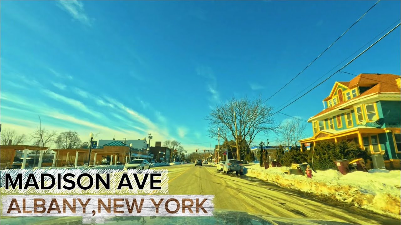 A short tour drive around Madison Ave Albany,new York 