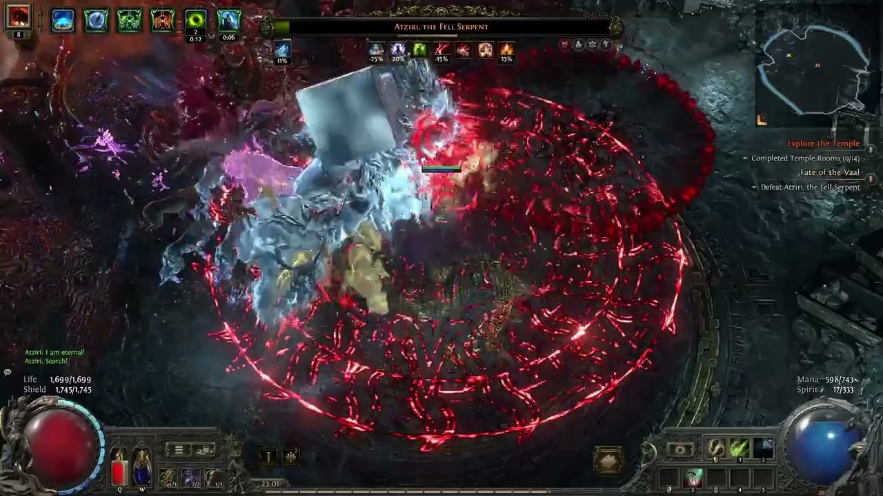 PoE 2 - Literally AFK Atziri Kill (164k EHP Zoomancer Showcase)
