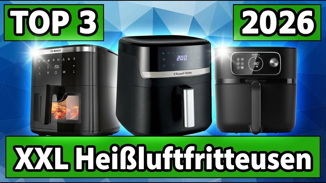 Welche XXL-Heißluftfritteuse kaufen? (Top 3 Vergleich)