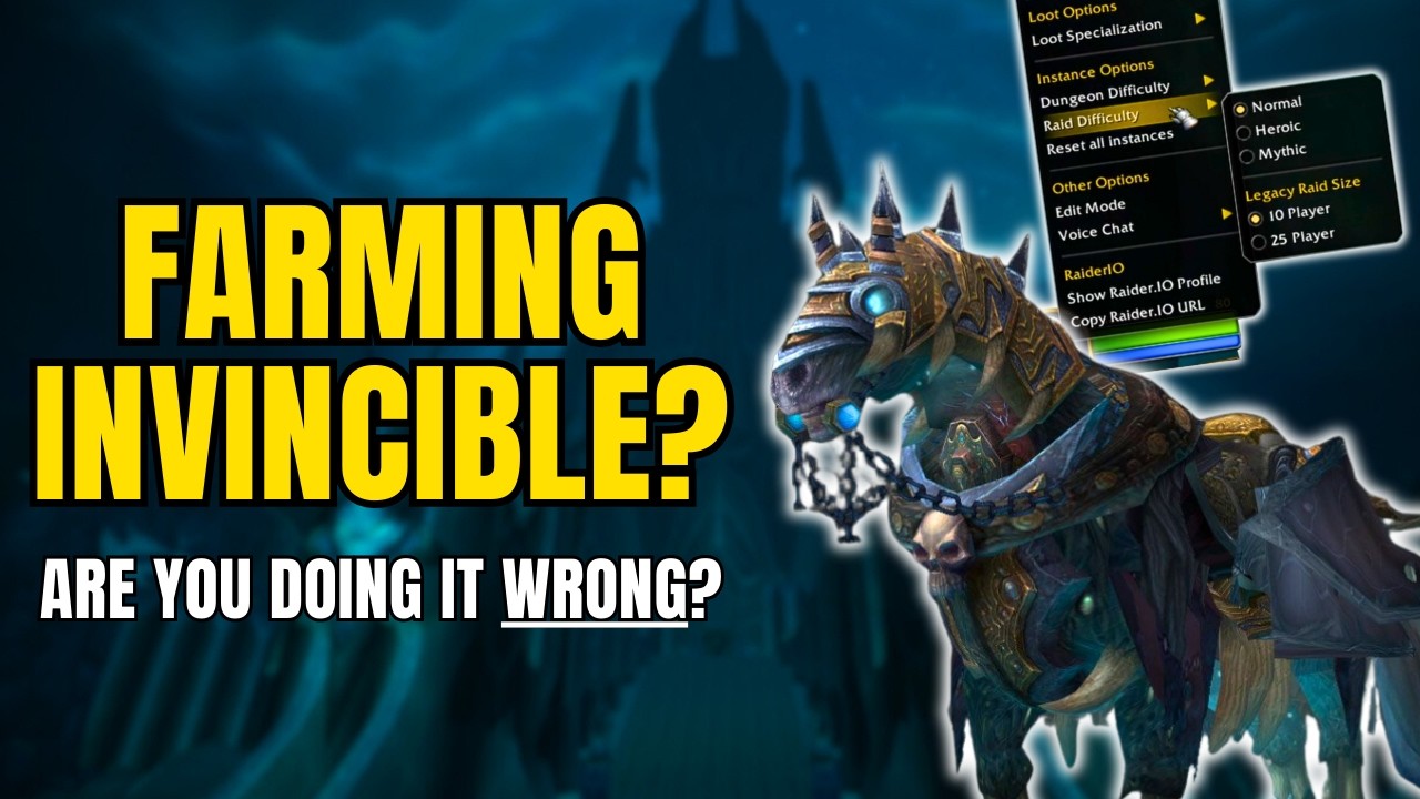 How to Get Invincible's Reins &ndash; CORRECT Raid Difficulty Explained WoW