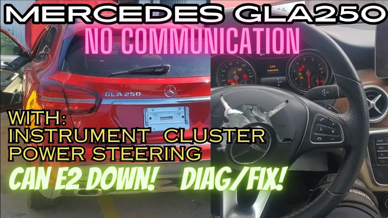 Mercedes GLA250 2019 года потерял связь с блоком приборов, усилитель руля НЕ работает, шина CAN E...