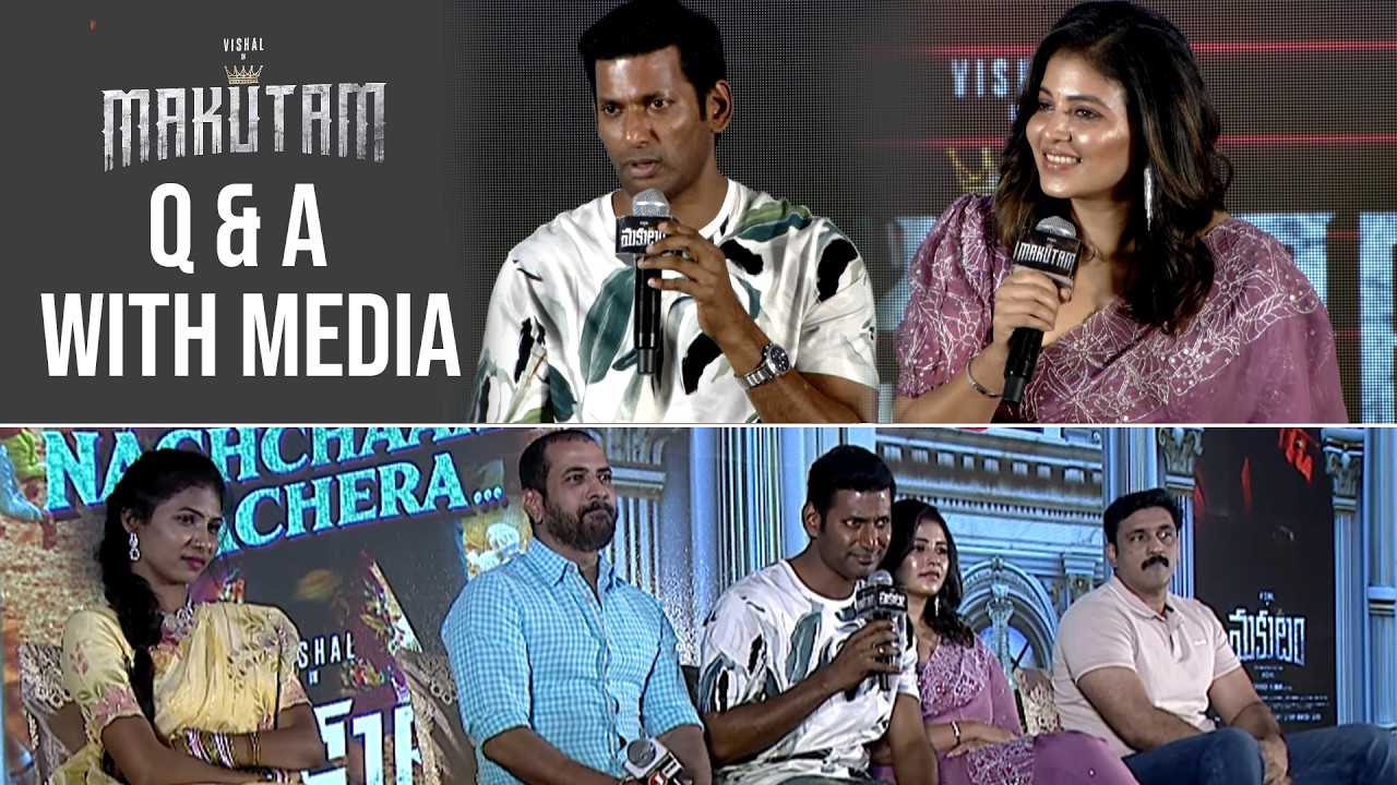 Vishal & Anjali With Makutam Team Q & A With Media