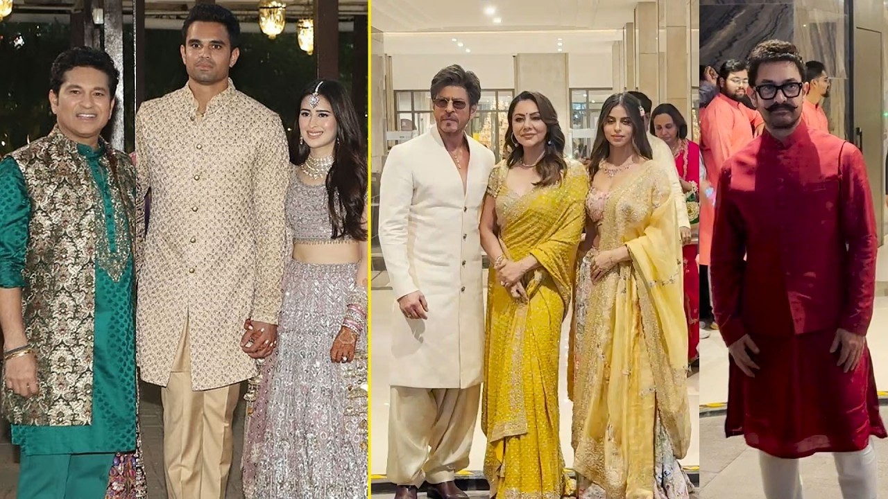 Shah Rukh Khan with Family & Aamir Khan Visuals | Arjun Tendulkar Wedding Ceremony | Dial Telugu