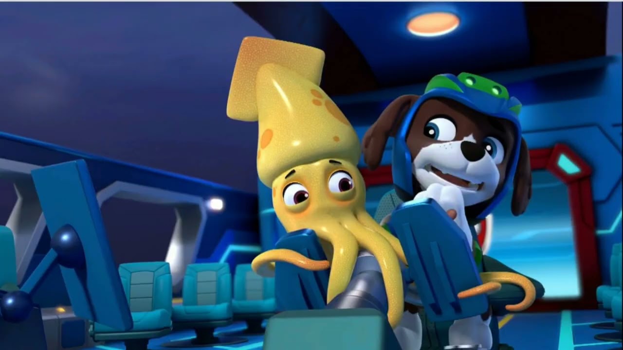Paw Patrol Aqua Pups Pups save the Whale Patroller Moby and Mcsquidly  Took the Whale Patroller