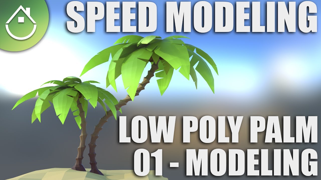 | Speed Art | Low Poly Modeling in Maya - Palm Tree Part - 01