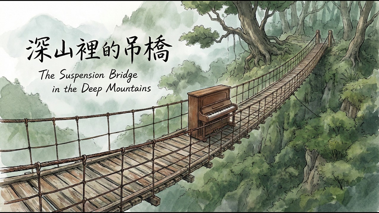 1 Hour Piano Music 🇹🇼 一小時鋼琴 | 深山裡的吊橋 Suspension Bridge | 懷舊 Nostalgia | Relax, Sleep, and Reading