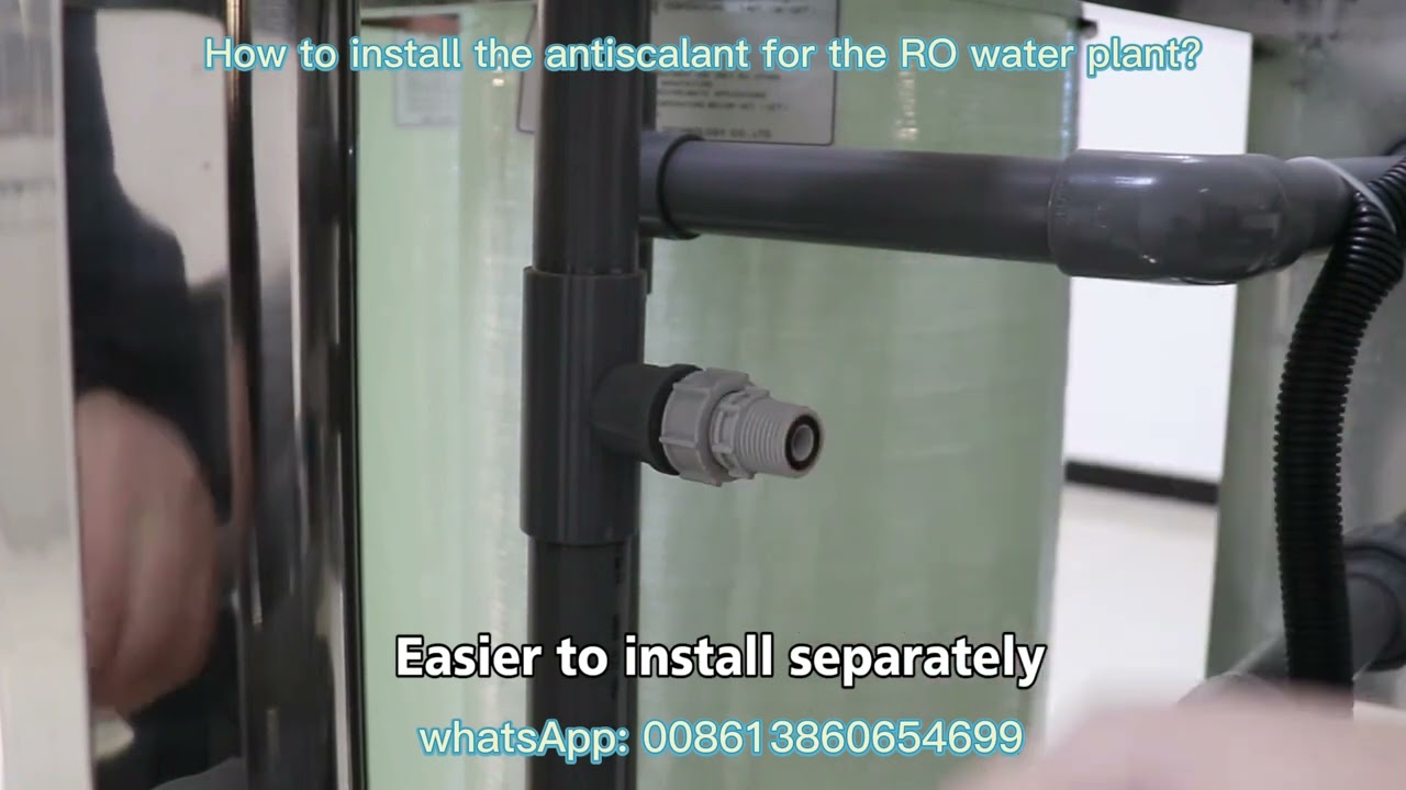 How to install the antiscalant for the RO water plant?