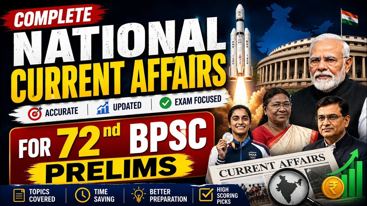 Complete Current Affairs | 72nd BPSC Prelims 2026 | One Shot Revision | Eduteria current 