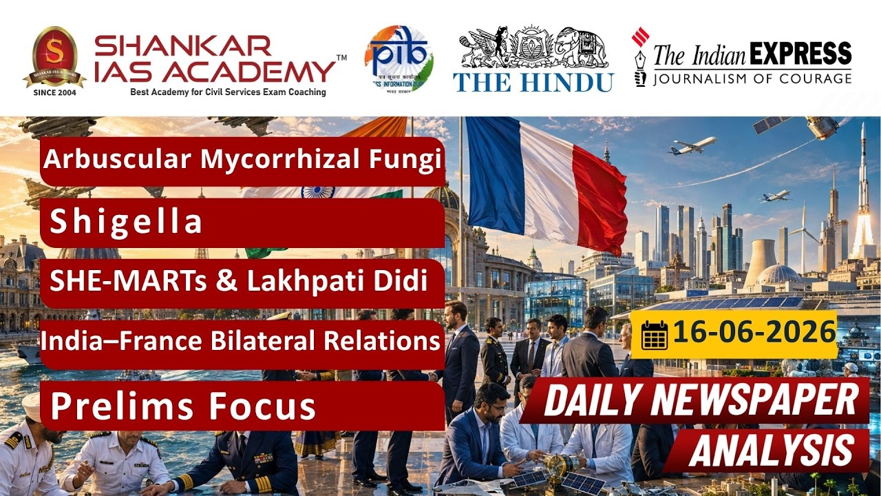 Daily Current Affairs Analysis | 16th June, 2026 | Shankar IAS Academy | UPSC | Mains 2026