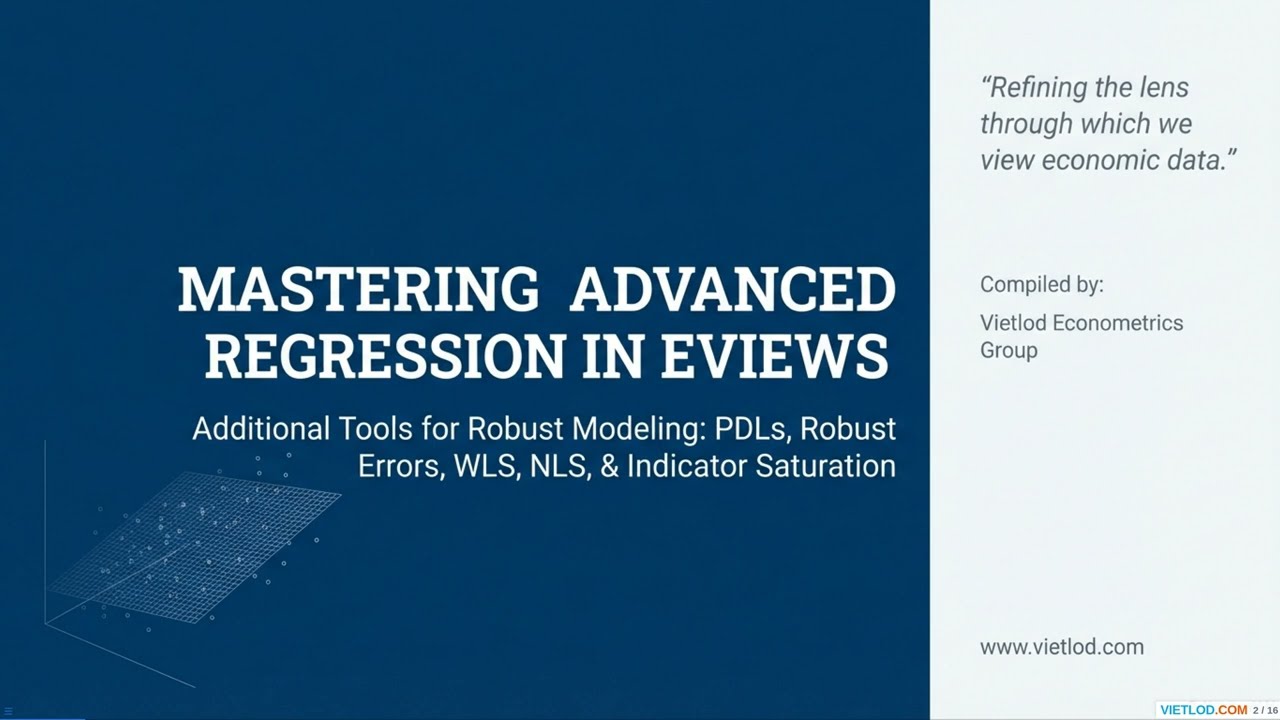 Advanced Regression Tools and Implementation in EViews #econometrics #regression #eviews