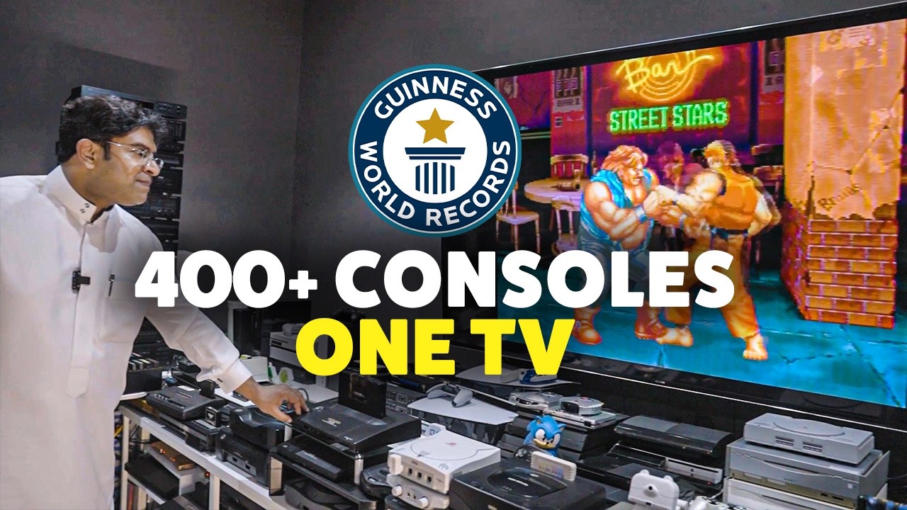 Most Gaming Consoles Connected to a TV - Guinness World Records