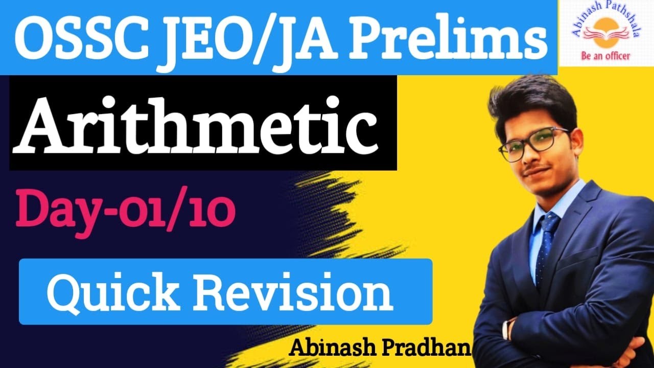Day-01/10 |Arithmetic 25/25 |  OSSC JEO & JA Prelims 2024 | Abinash Sir