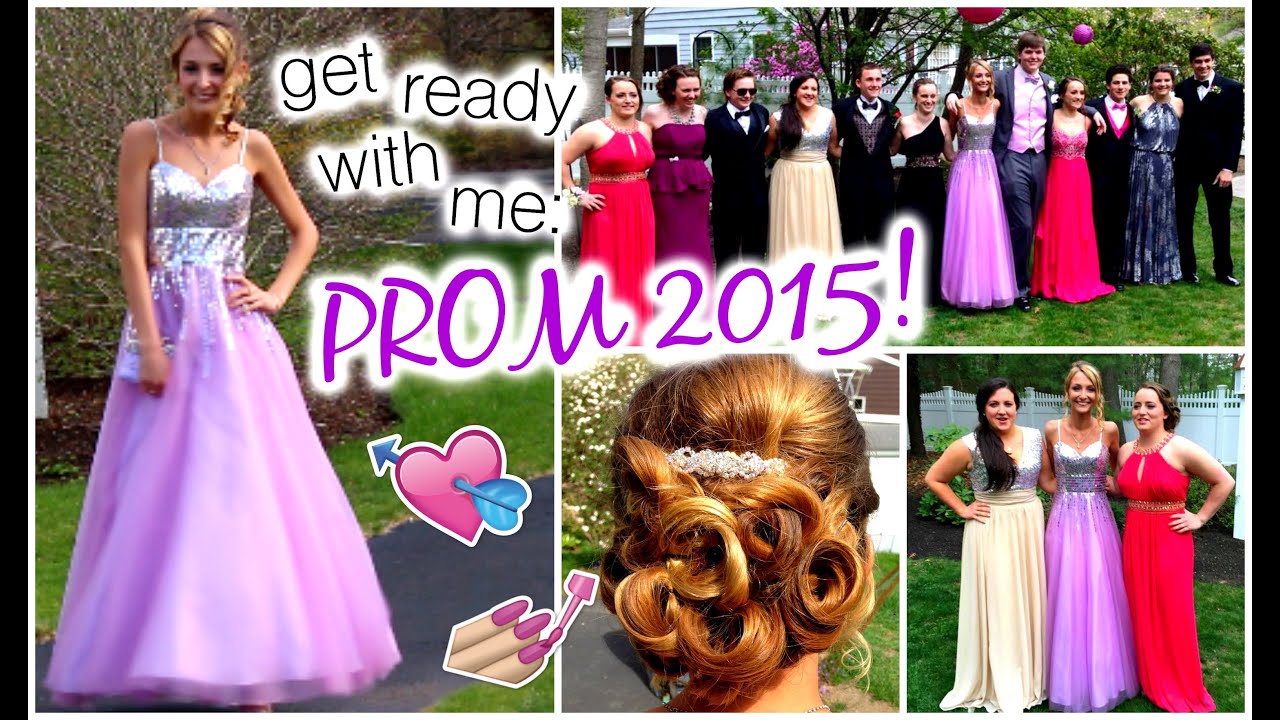 Get Ready With Me | PROM 2015 ♥ Makeup, Hair & Dress!