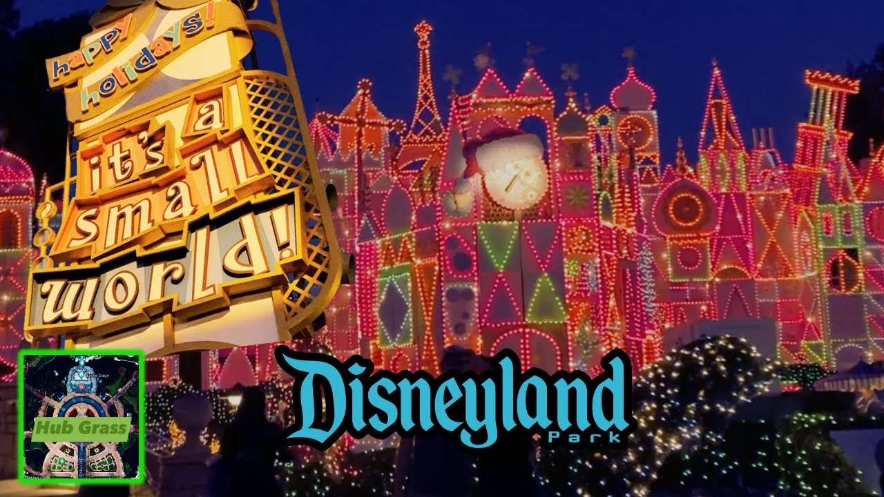 NEW-2023! it's a small world HOLIDAY Lighting & FULL RIDE at Disneyland