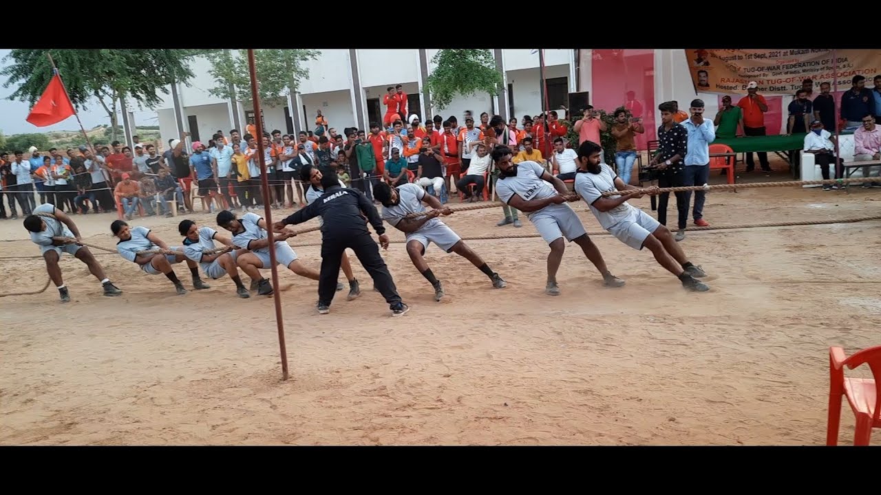 34th Girl & boy senior tug of war national championship match Punjab vs Kerala !! rassa kashi game