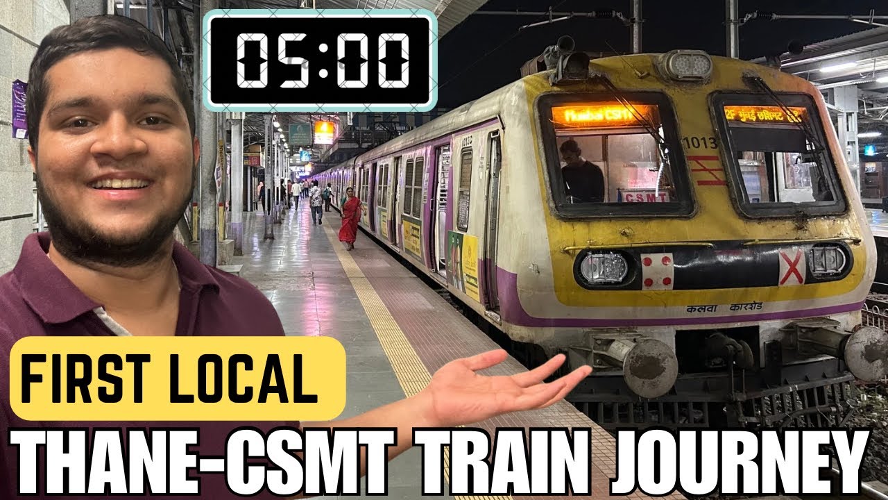 Journey In First Fast Local Of The Day 🚂 | Thane-Csmt Local Train Journey 