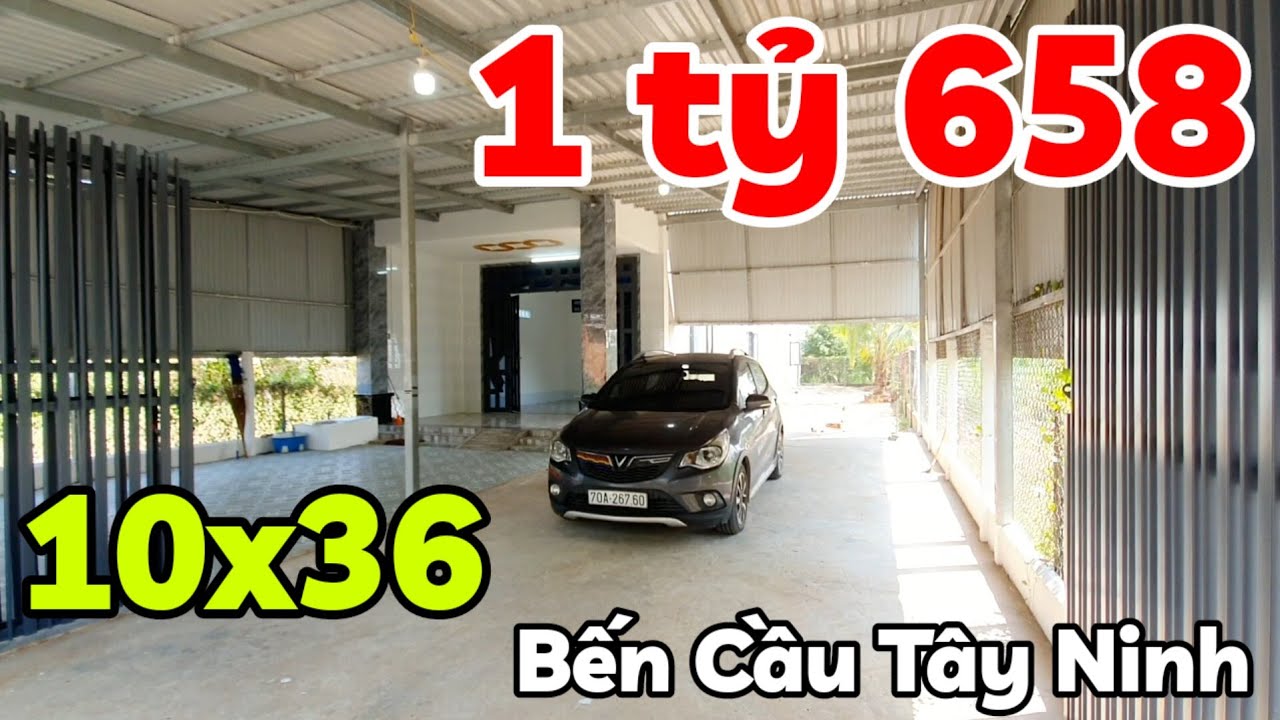 Nhà rộng 10x36 cách đường nhựa 30m giá 1 tỷ 658 triệu ở Bến Cầu Tây Ninh cách TPHCM 60km