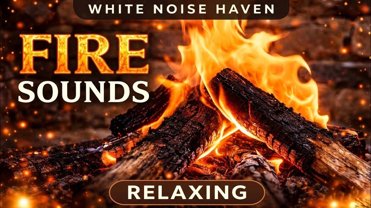 Crackling Fire Sounds for Deep Sleep & Relaxation | Cozy Fireplace White Noise