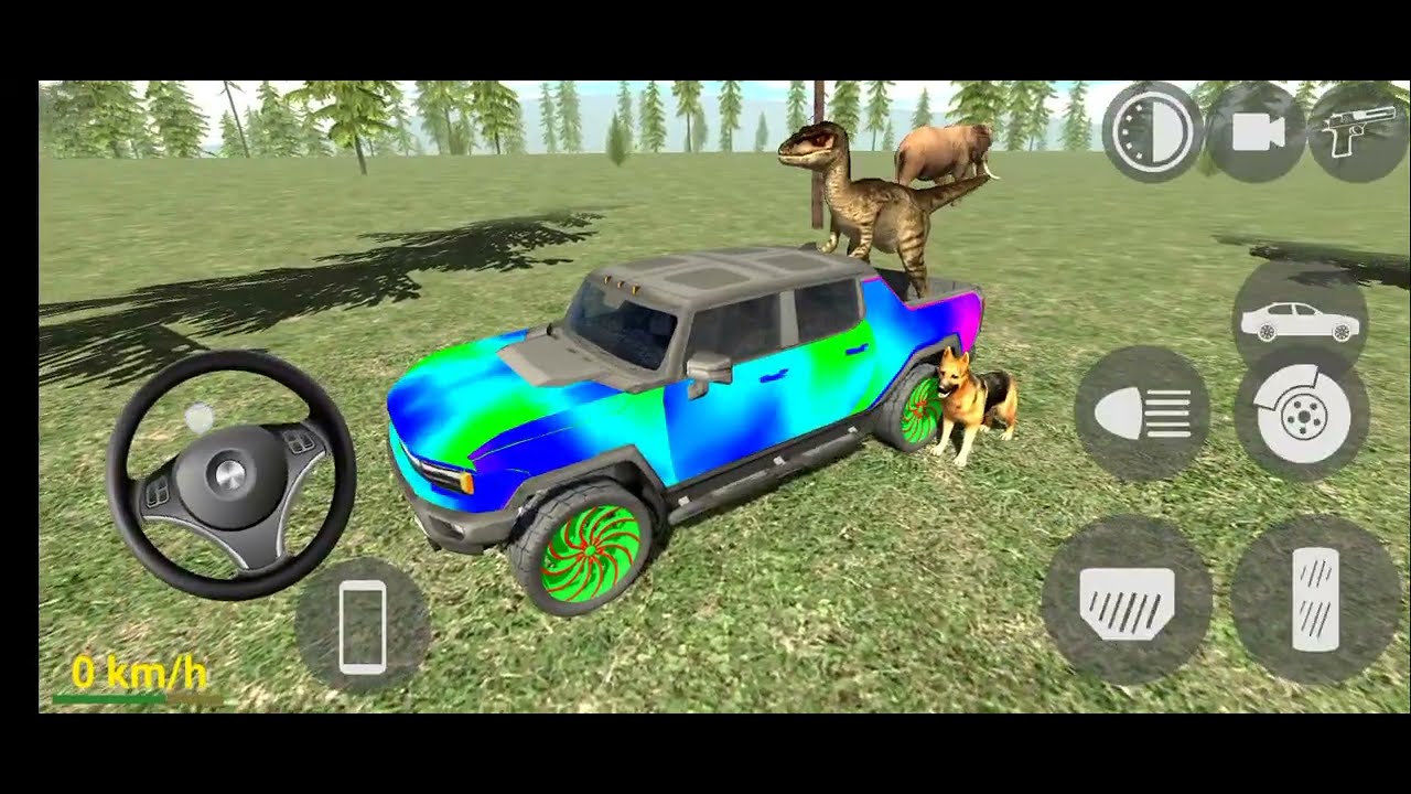 Indian bike car 3d forest dyanasur pickup 🛻😱😱#automobile #gamingvideos #video 