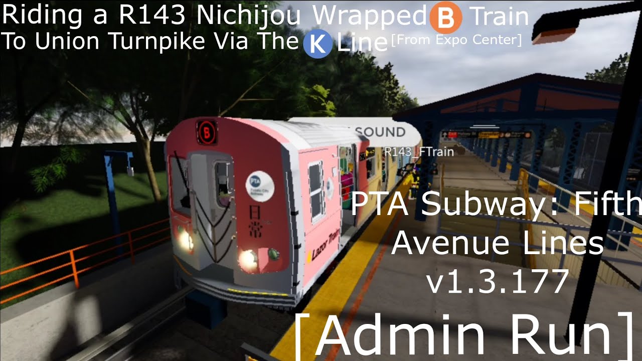Riding a R143 Nichijou Wrapped (B) Train To Union Turnpike Via The (K) Line [From Expo Center]