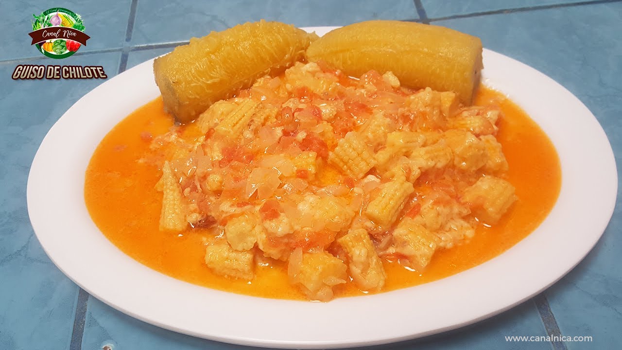Guiso de Chilotes con crema receta 100% Nicaraguense