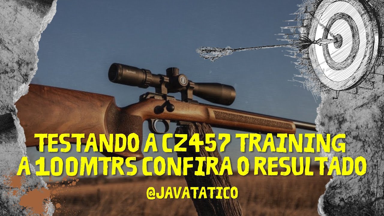 CZ 457 Training, agrupamento a 100 metros. Munição CBC target 22lr