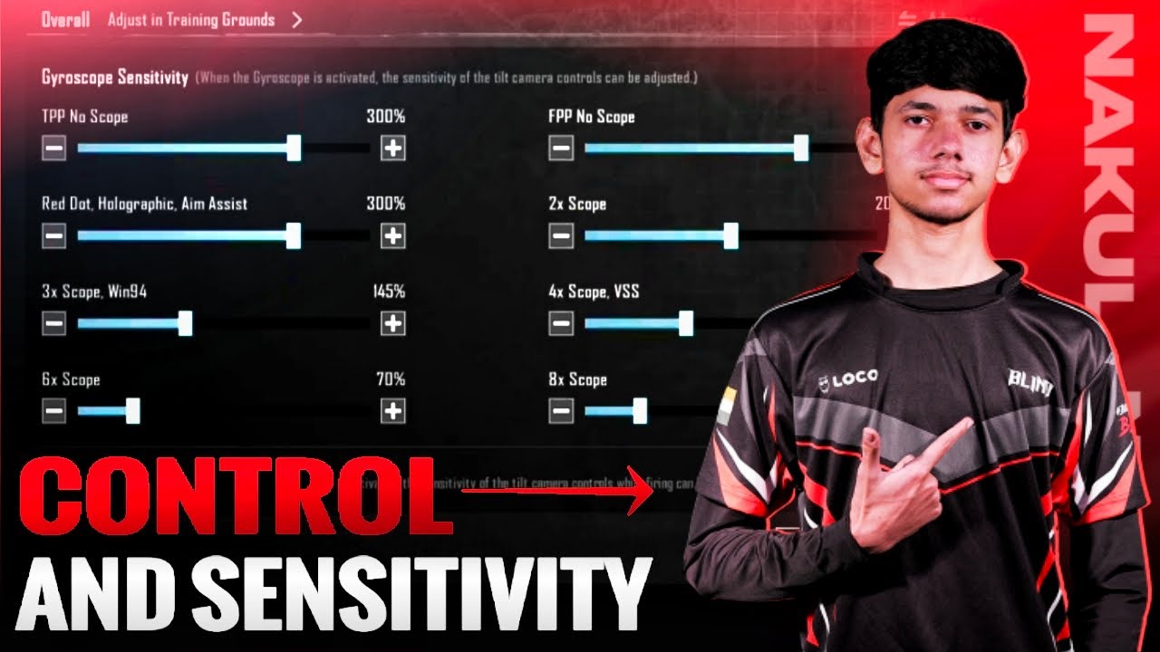 BGIS New Blind Nakul Sensitivity Code/ Blind Nakul Control Code/ NAKUL Sensitivity & Control