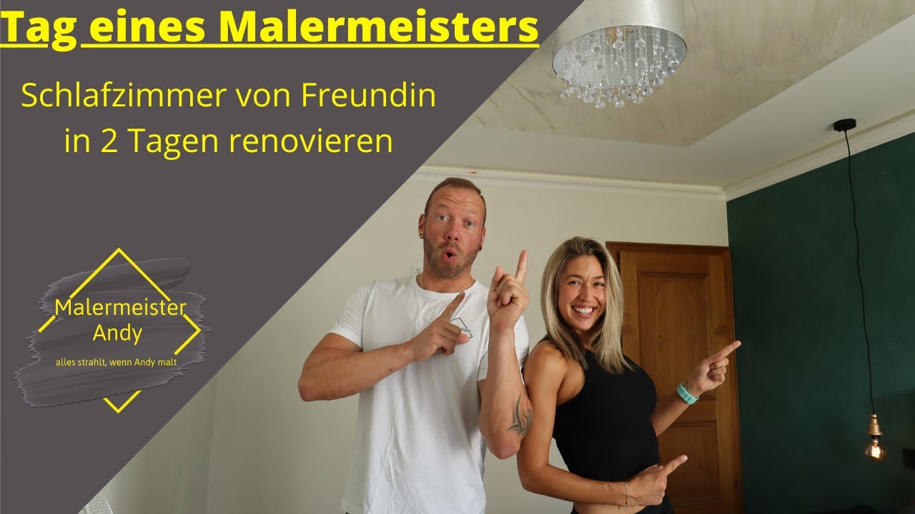 Schlafzimmer in 2 Tagen renovieren😵Tag eines Malermeisters👨‍🎨