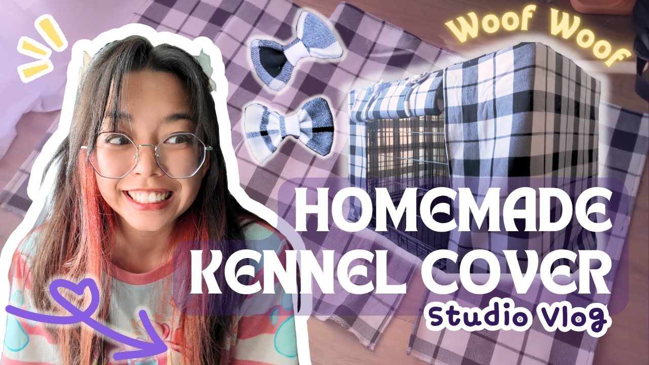 Making a Cute Cover For This Dog Cage | DIY Crafty Studio Vlog