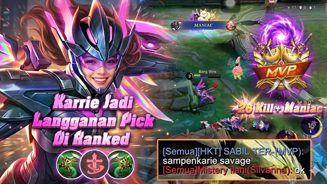 MANIAC ! PANTAS SAJA KARRIE MULAI JADI LANGGANAN PICK ! DAMAGENYA BETUL-BETUL TIDAK DI SANGKA ! MLBB