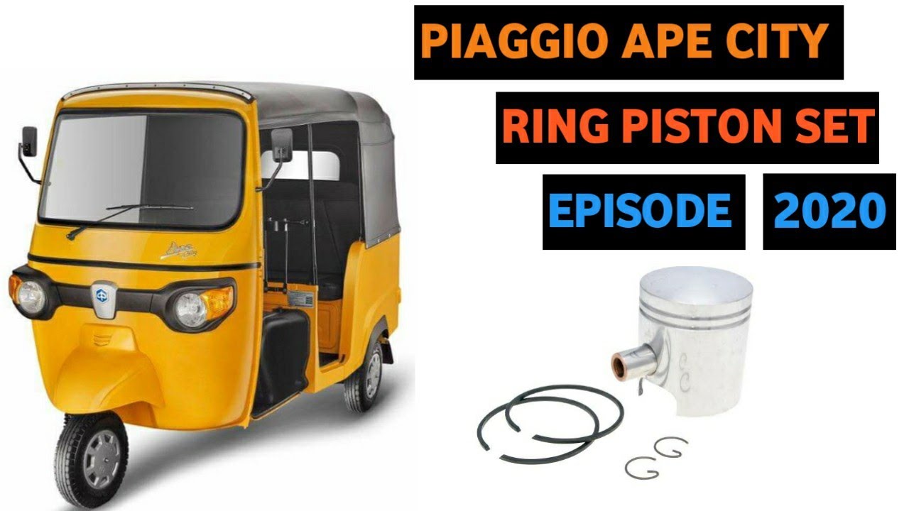 Piaggio Ape City cng new model 2019... Ring piston set Episode 8