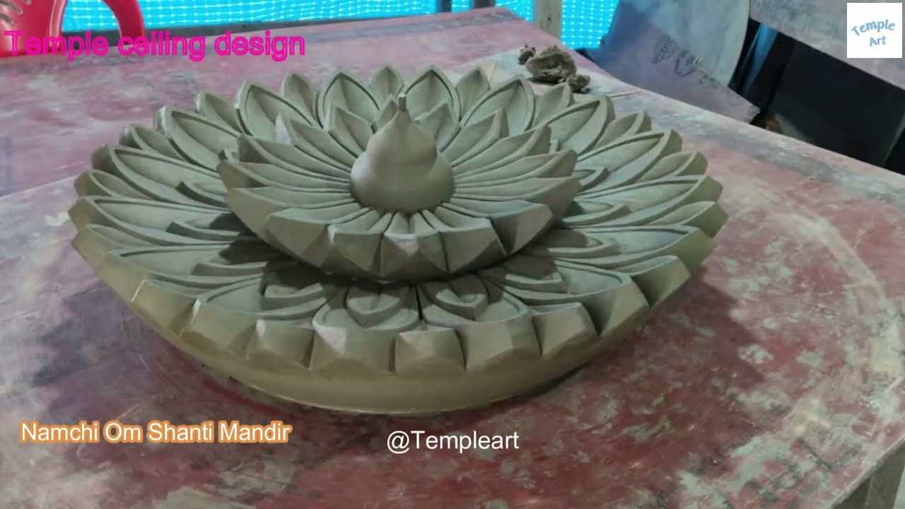 Om Shanti Temple Ceiling Design | Artistic Temple Craftsmanship 