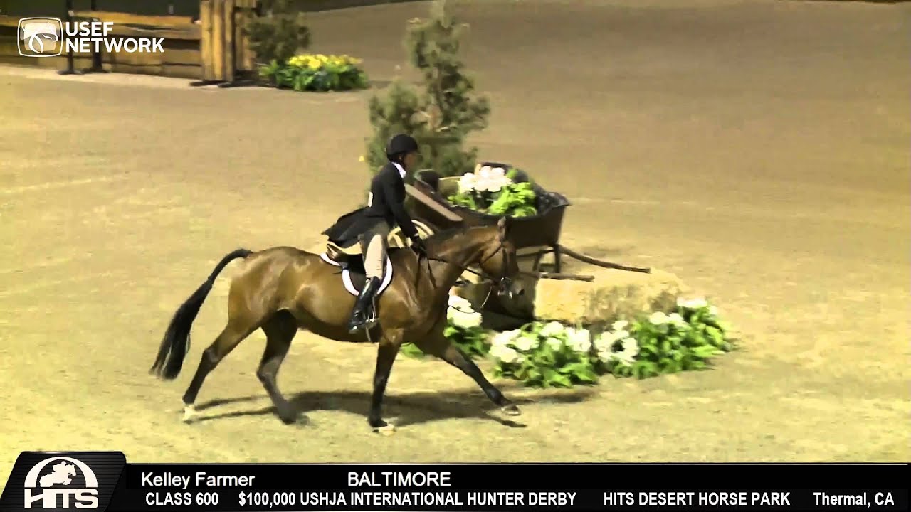 Kelley Farmer & Baltimore Round 2 $100,000 USHJA International Hunter Derby HITS Thermal