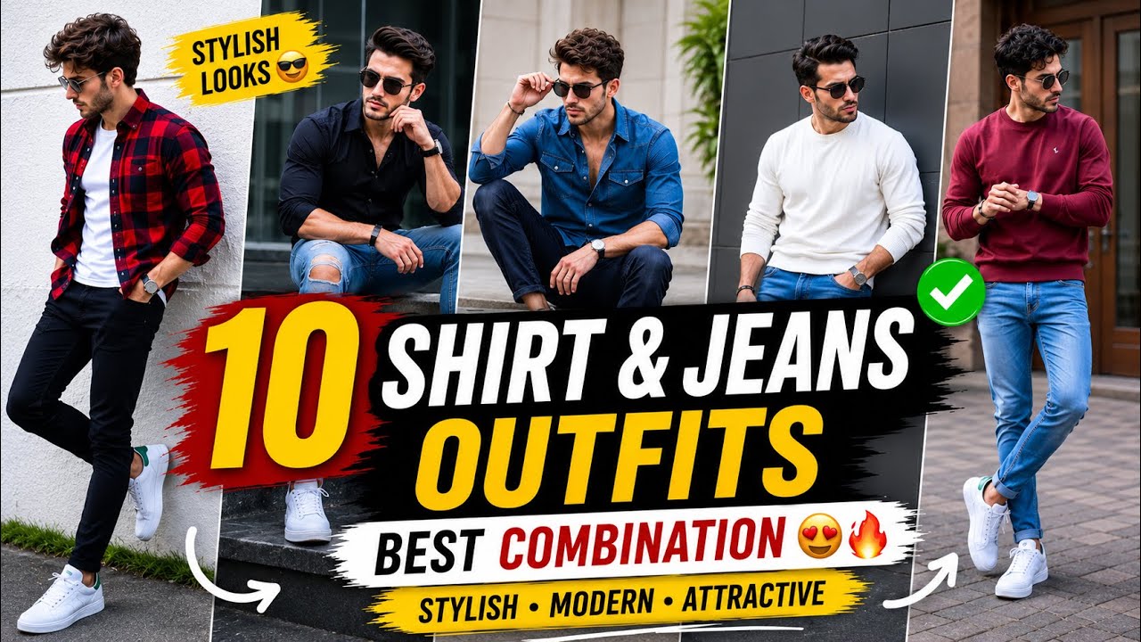 10 Shirt With Pant/Jeans Style Combination | Best Colours for Men Clothing | Easy Outfit Ideas