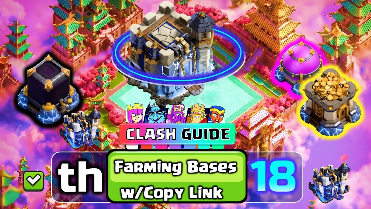COC! TH18 FARMING BASE 2026 with COPY LINK + ANTI DARK ELIXIR, Gold and Elixir
