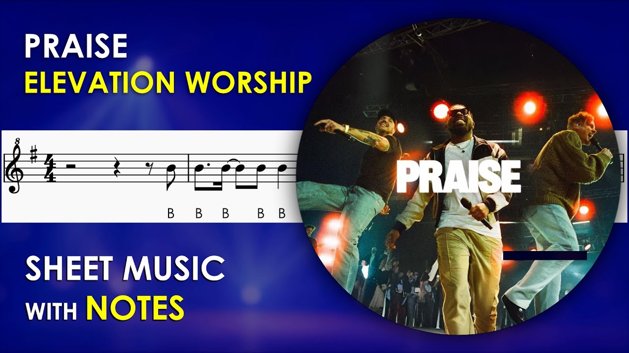 Praise - Elevation Worship | Sheet Music with Notes for Recorder, Flute, Violin Tutorial