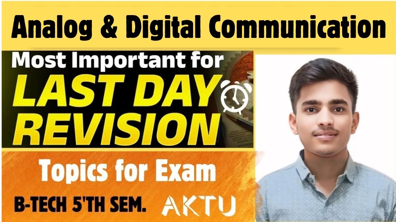 Analog & Digital communication Most important topics For exam|Btech- 5th sem. electrical engineering