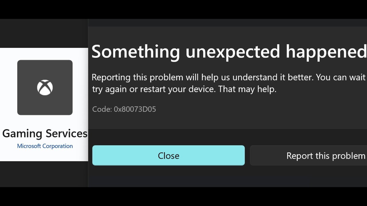 Fix Gaming Services Not Installing Error Code 0x80073D05 On Windows 11/10 PC