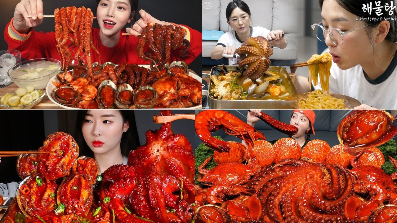 People Eating Seafood Boil Mukbang ASMR 🦀🍤 | Crunchy Seafood ASMR Eating Compilation