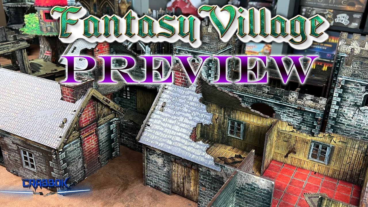 Fantasy Village Pre-Painted Terrain!  Kickstarter Preview by e-Raptor