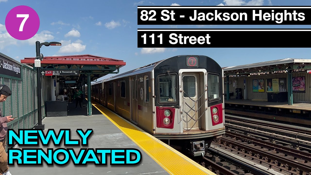 NYC Subway: R188s at the newly renovated 82 St & 111 St platforms on the 7 line! (4/20/24)