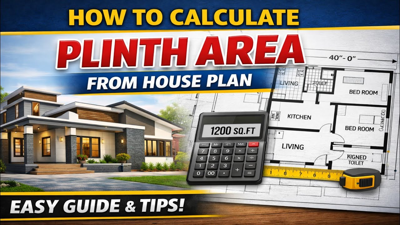 How to calculate PLINTH AREA from any Drawing