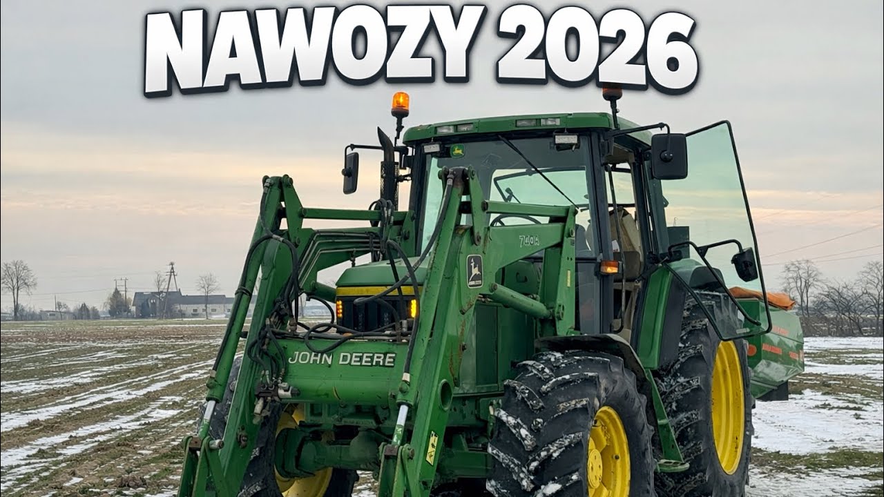 Nawozy 2026☆Pierwsi w Gminie?☆JohnDeere 6610&Amazone Za-M Max☆