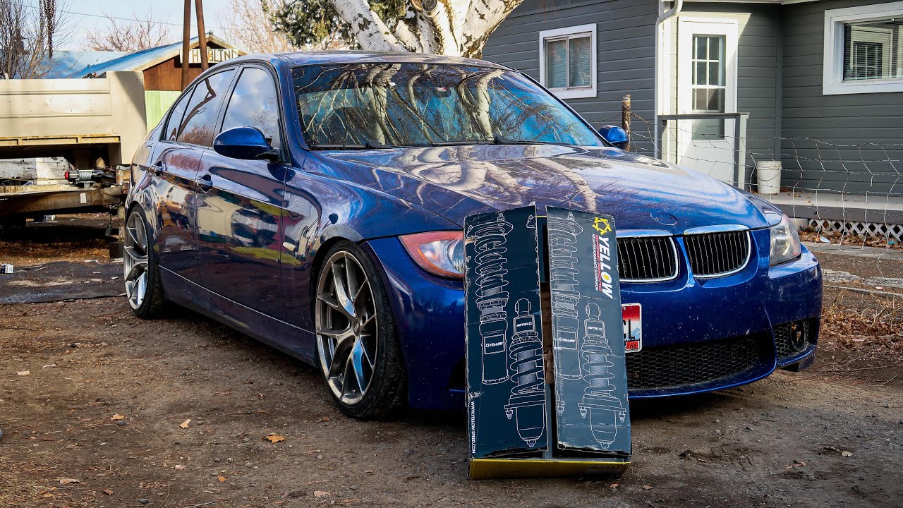 Slamming My E90 On Yellow Speed Coilovers