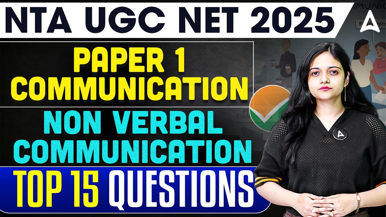 UGC NET Paper 1 Communication | Non Verbal Communication Top 15 Questions By Anshika Ma'am