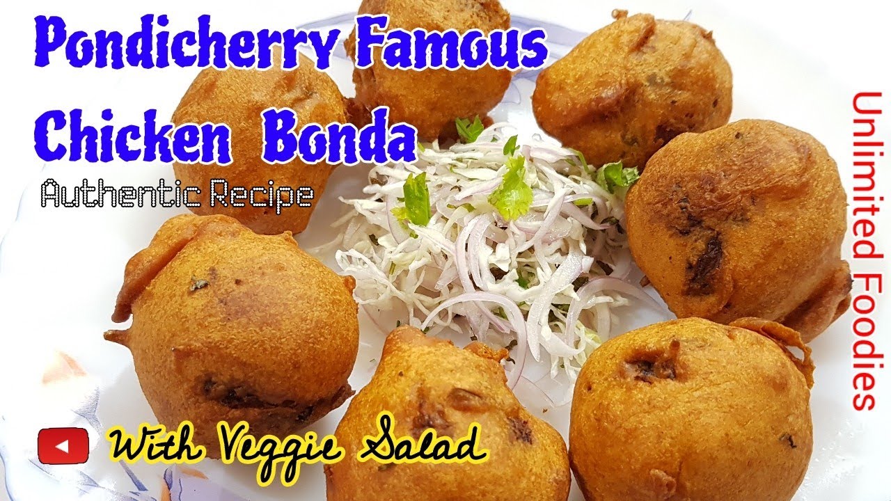 pondicherry famous chicken bonda recipe | how to make chicken bonda | chicken bonda recipe in tamil