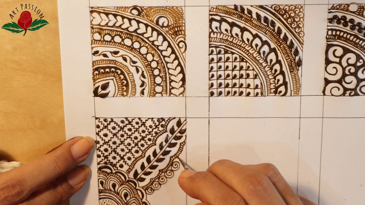 embellishment 31 : simple beautiful easy layering of filler element in mehndi : hindi