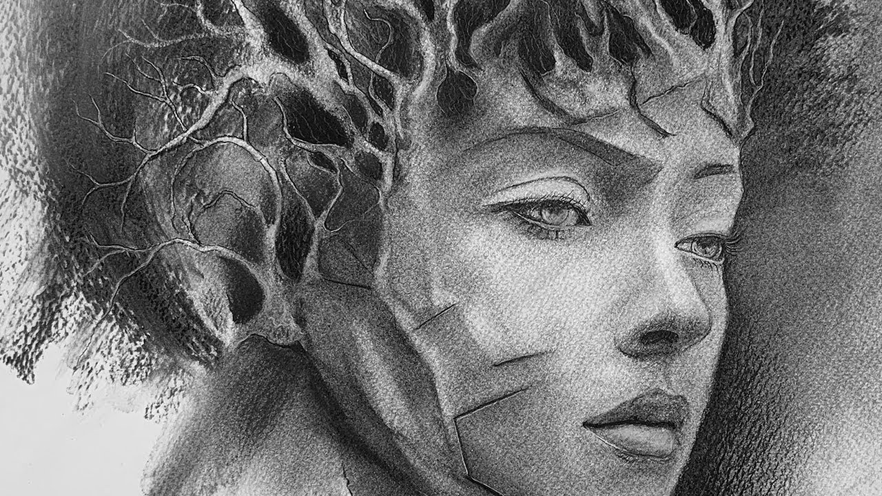 Symbiosis | Charcoal drawing